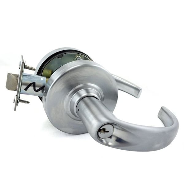 Schlage Commercial Storeroom Sparta Lever C Keyway, 2-3/4" Deadlatch, ANSI Strike Satin Chrome ALX80PSPA626 - main